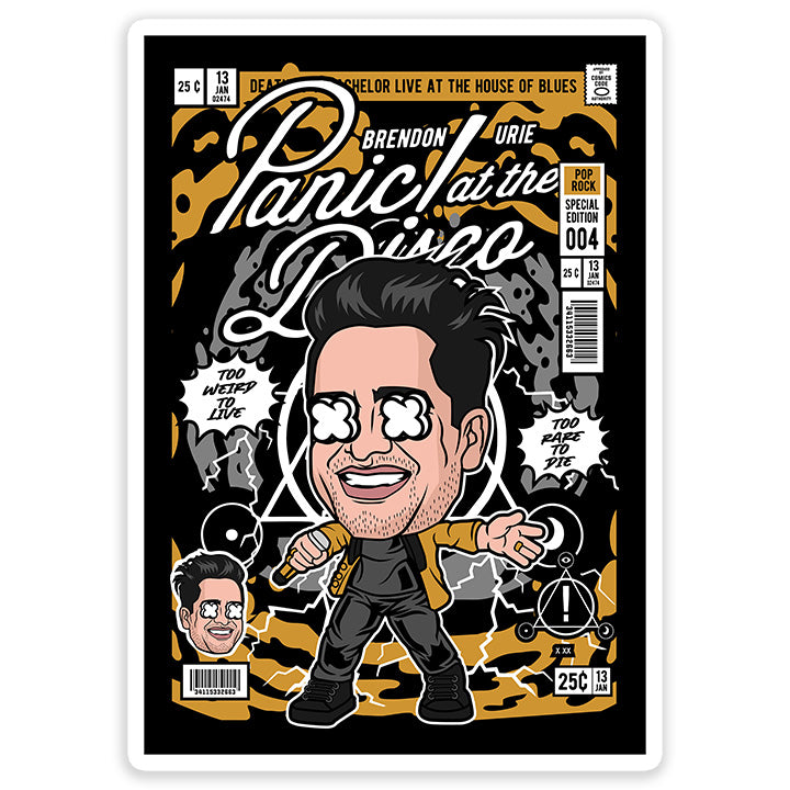 Brendon Urie Panic at the Disco pop Art Sticker