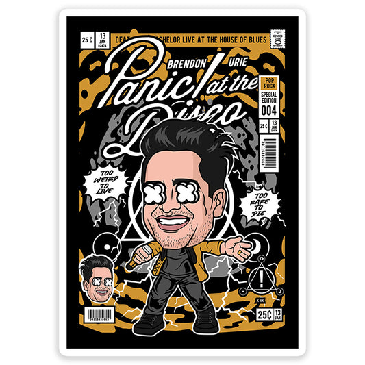 Brendon Urie Panic at the Disco pop Art Sticker