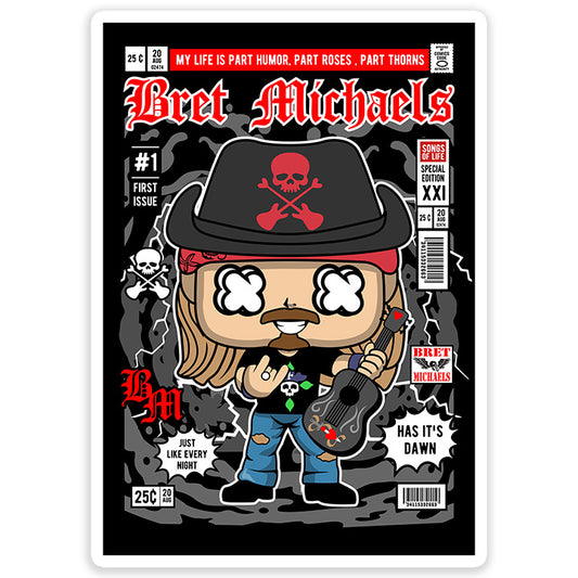 Bret Michaels pop Art Sticker