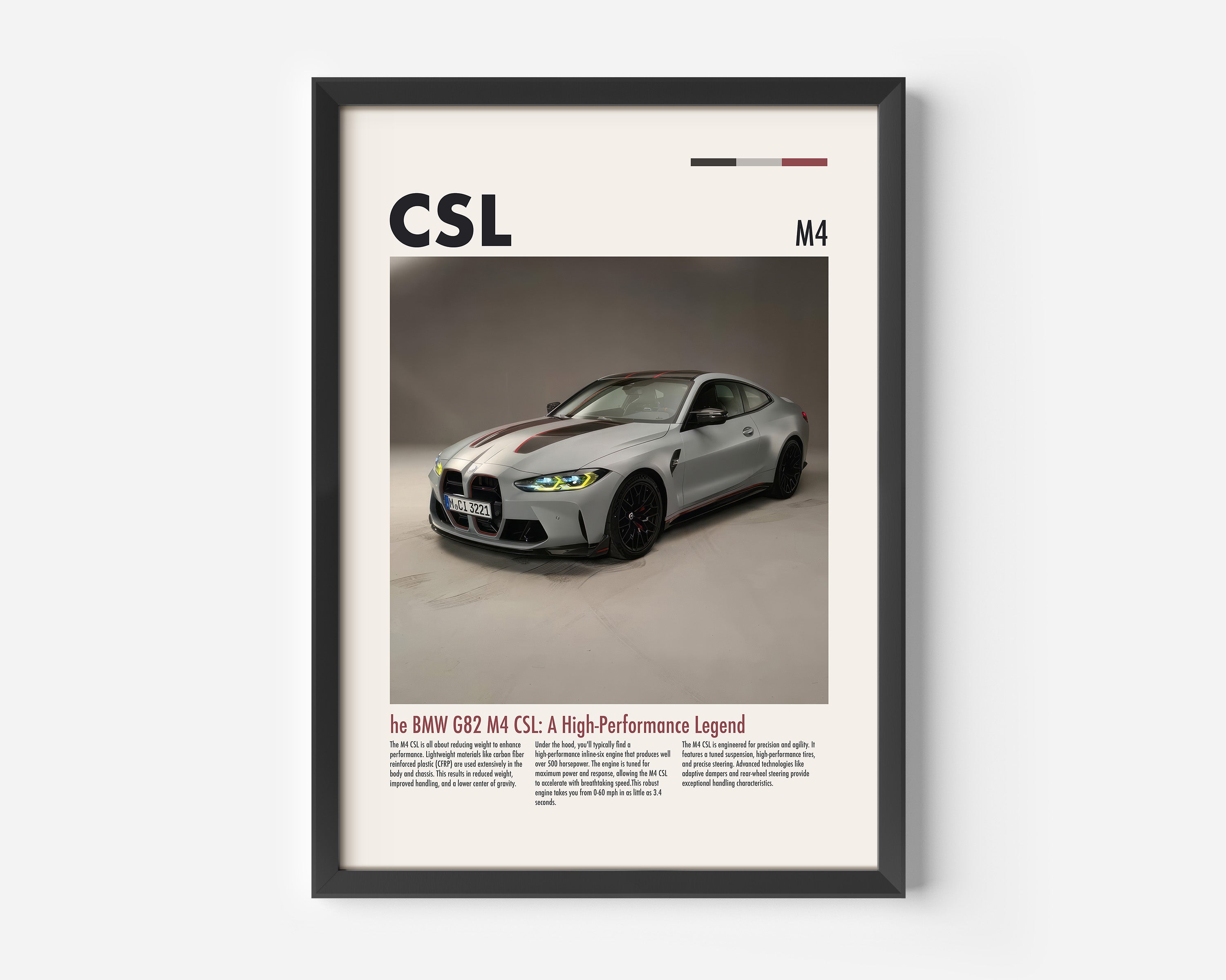 BMW M4 CSL Poster – Dank N Drip