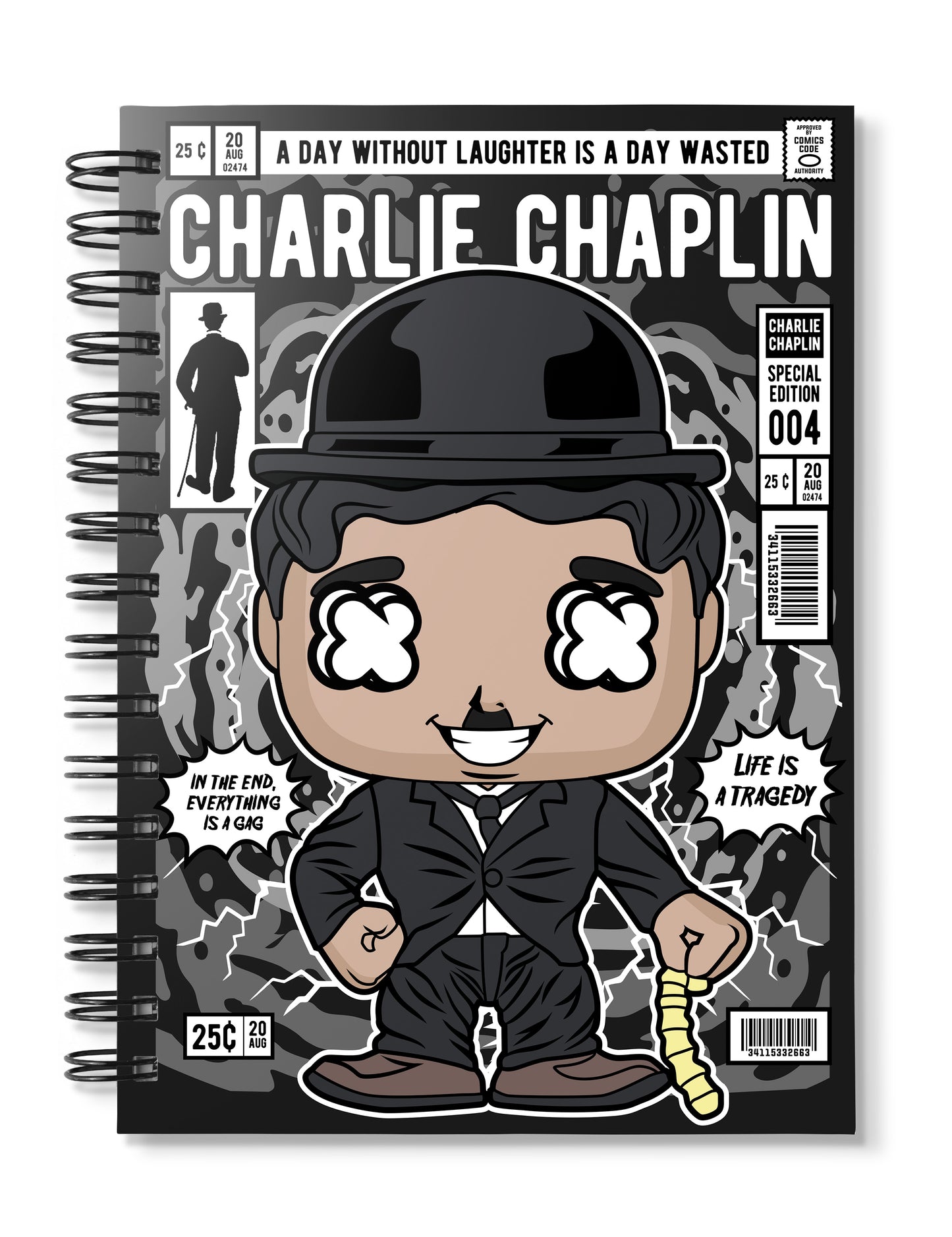 Charlie Chaplin Pop Art Notebook