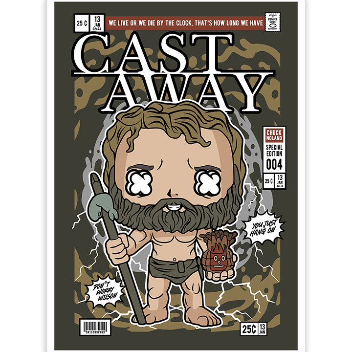 Chuck With Wilson Cast Away pop Art Sticker