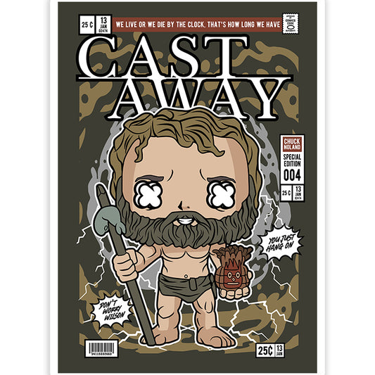 Chuck With Wilson Cast Away pop Art Sticker