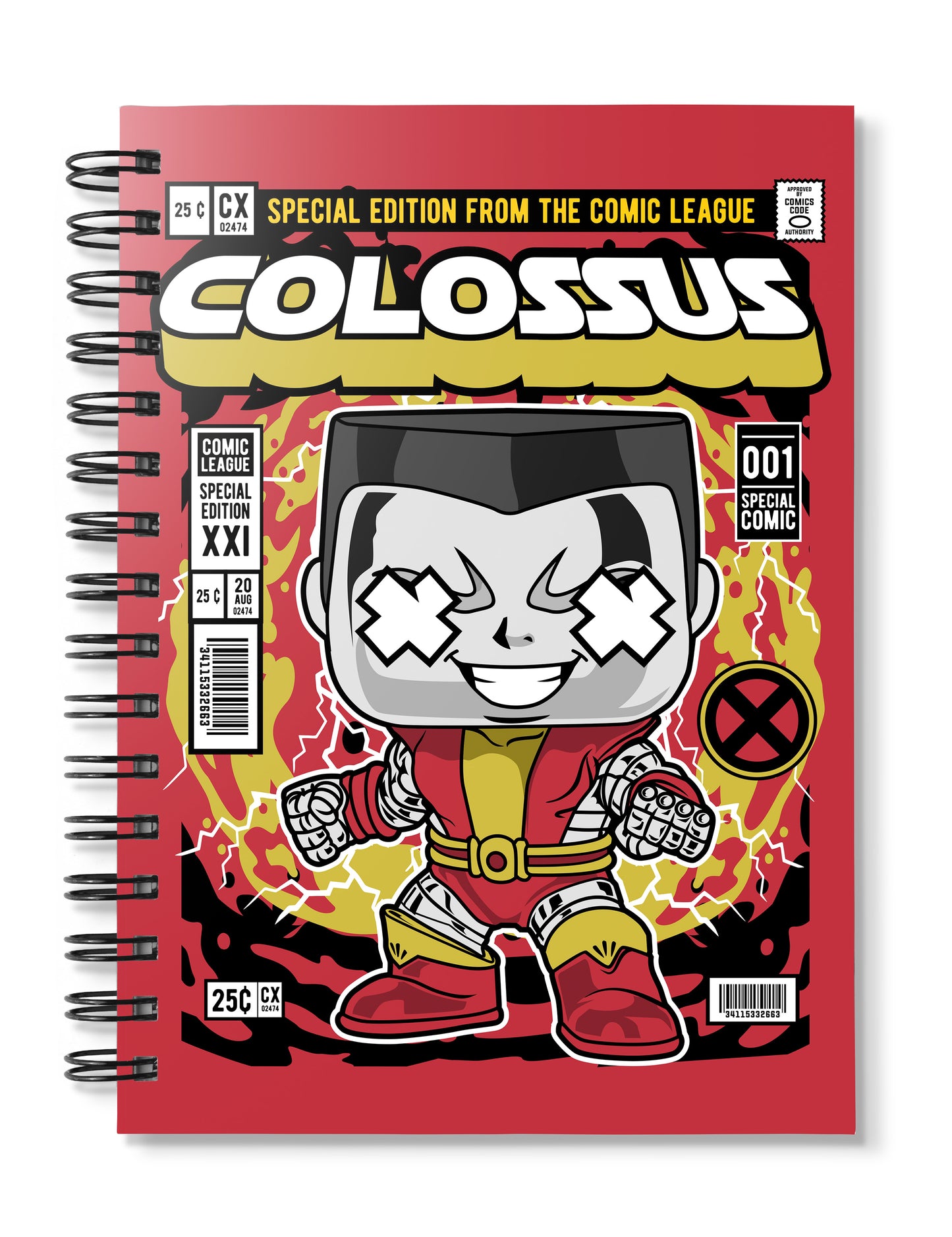Colossus X men pop Art Notebook