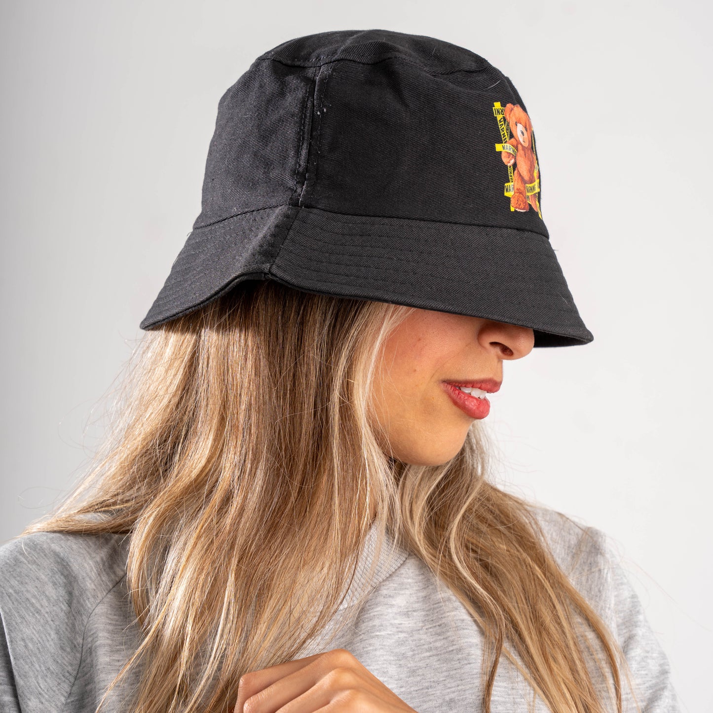 Warning Bear Bucket Hat
