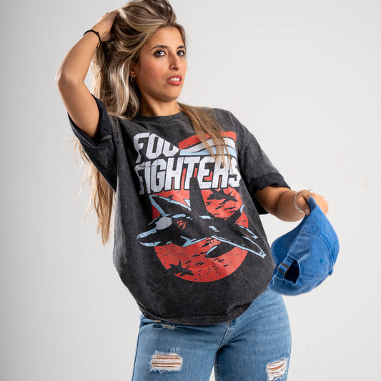Foo Fighters Washed Oversized Tee's