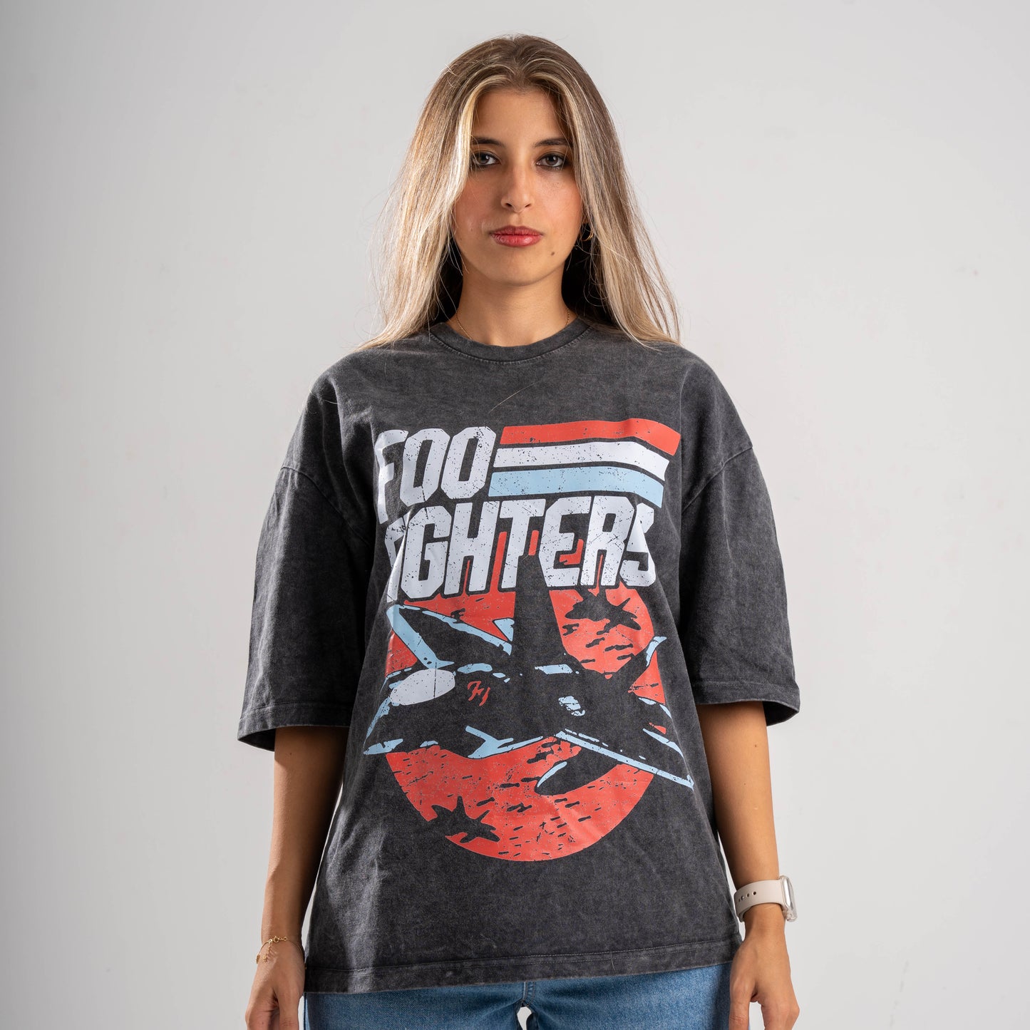 Foo Fighters Washed Oversized Tee's