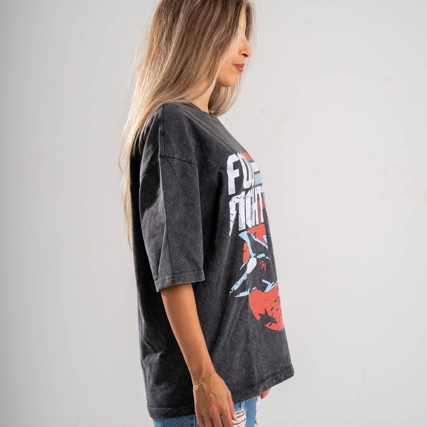 Foo Fighters Washed Oversized Tee's