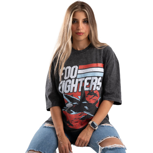 Foo Fighters Washed Oversized Tee's