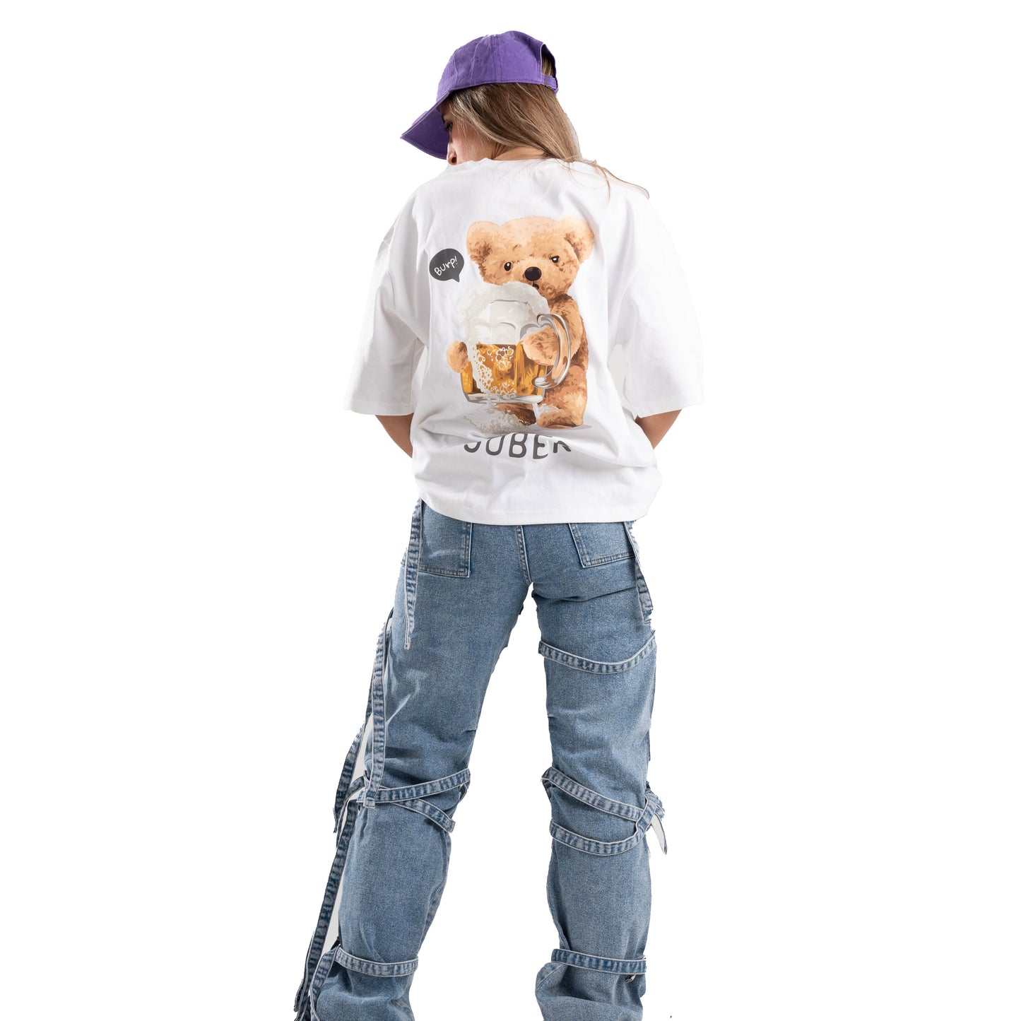 Call me Sober Bear Oversized Tee's