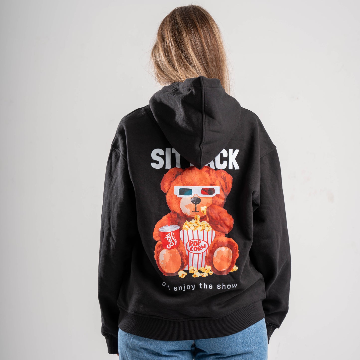 Sit Back Bear relaxed fit Hoodie