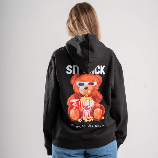 Sit Back Bear relaxed fit Hoodie