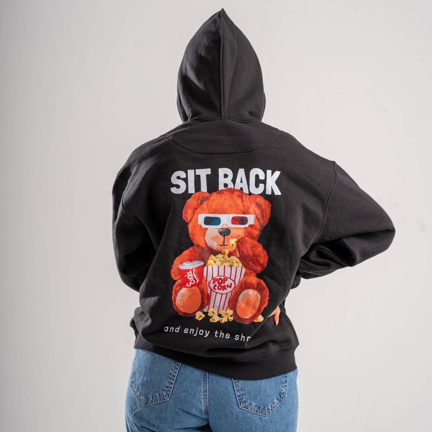 Sit Back Bear relaxed fit Hoodie