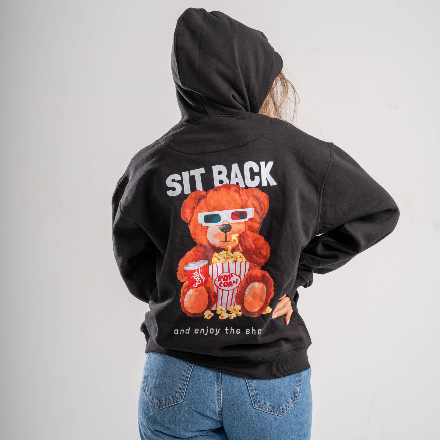 Sit Back Bear relaxed fit Hoodie