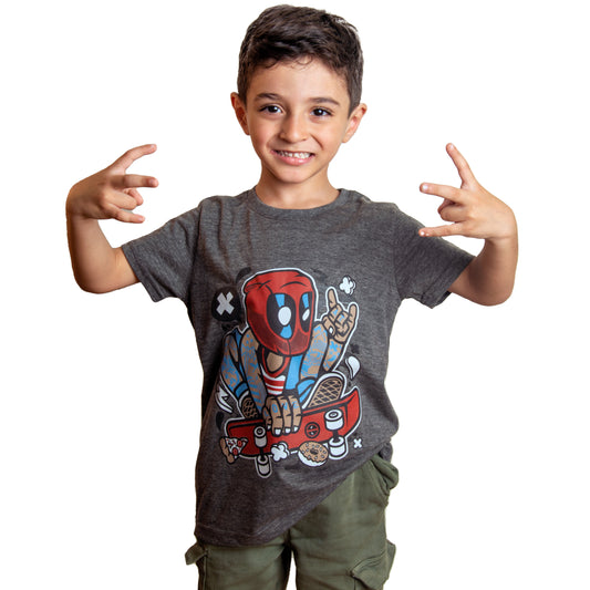 Deadpool Skater Kids T-Shirt