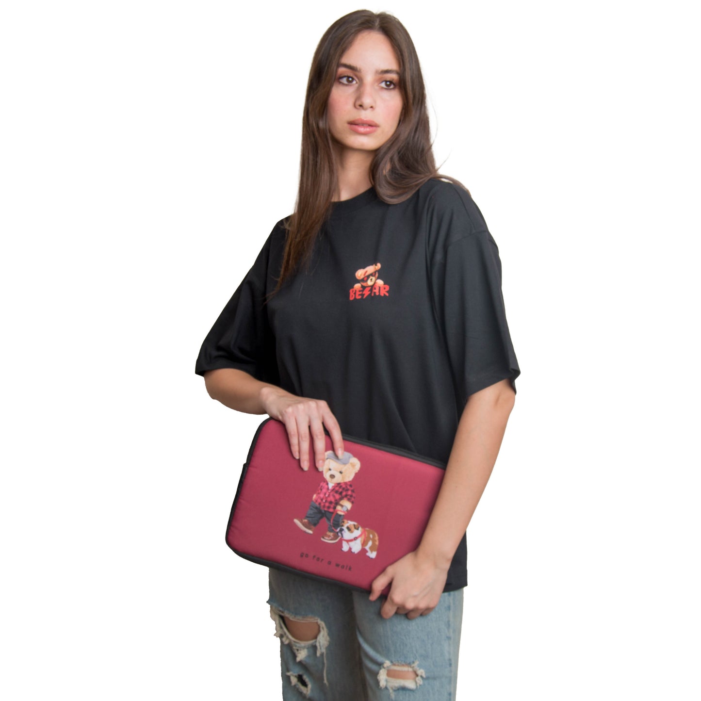 dank n drip lets go for a walk laptop sleeve 