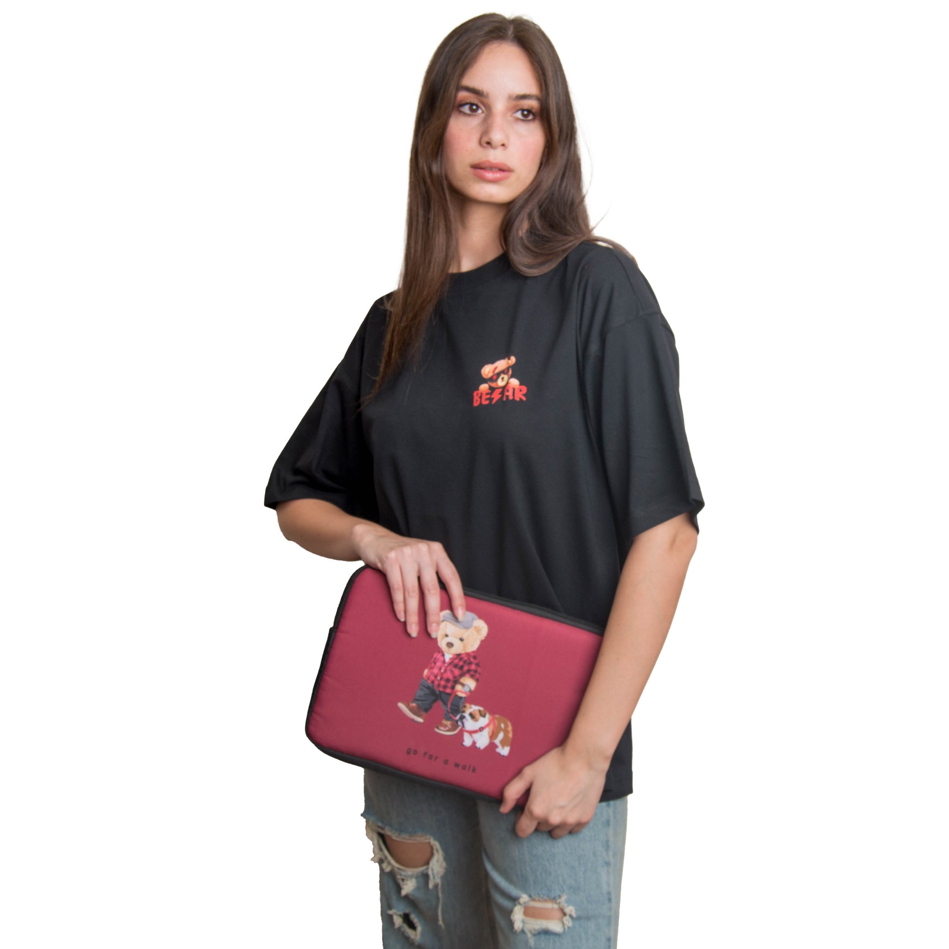 dank n drip lets go for a walk laptop sleeve 