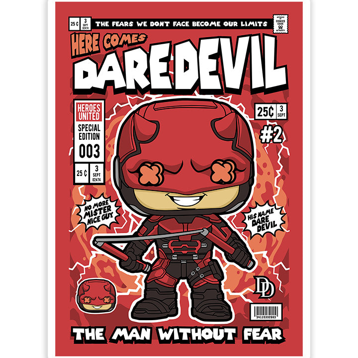 Dare Devil pop Art Sticker