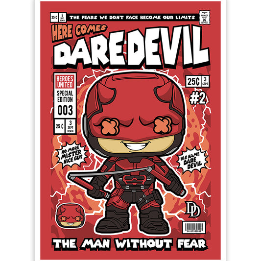 Dare Devil pop Art Sticker