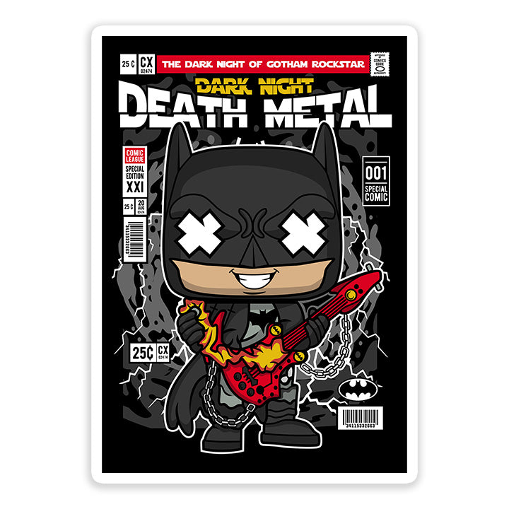Batman Dark Night Death Metal pop Art Sticker