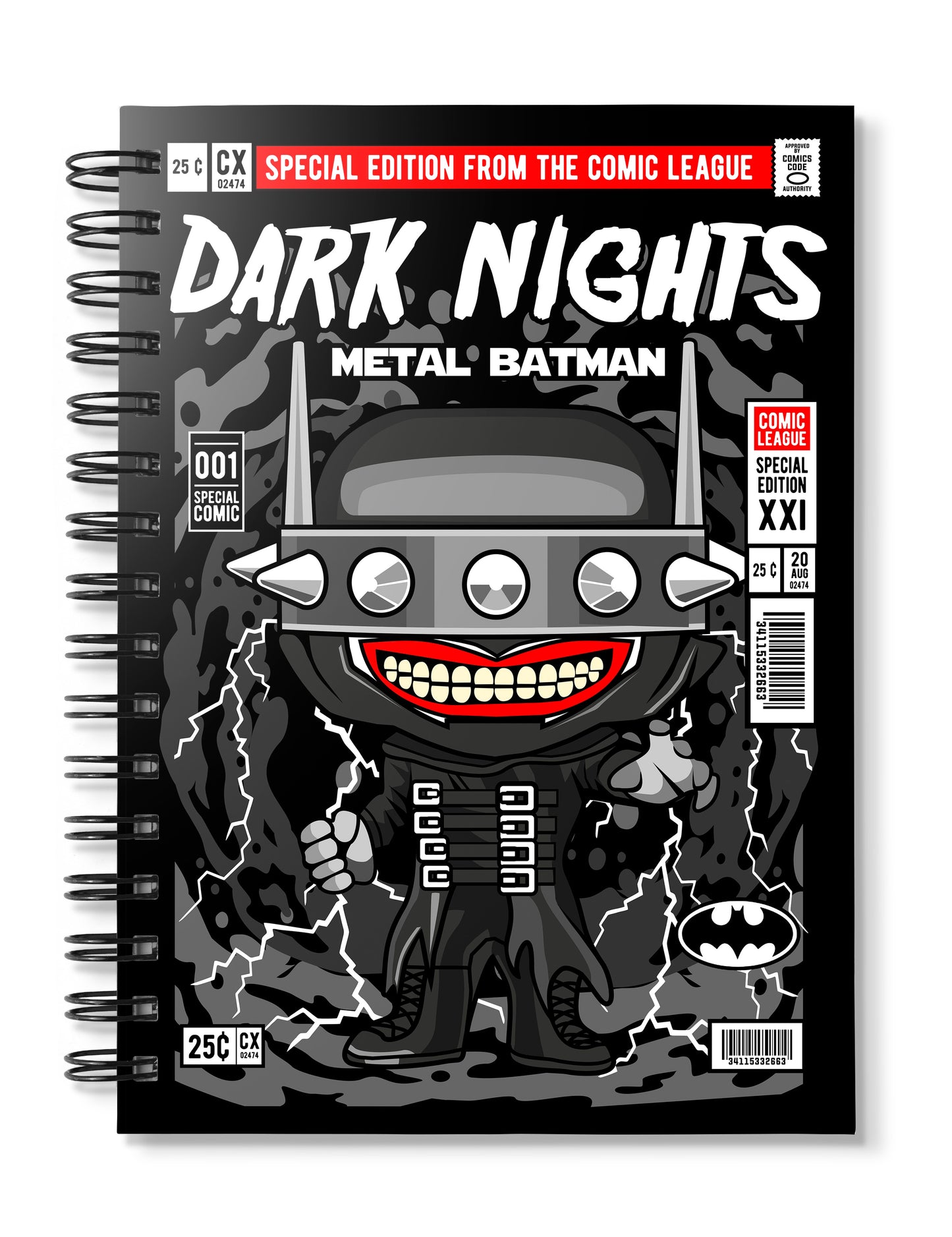 Batman Metal Batman Who Laughs pop Art Notebook