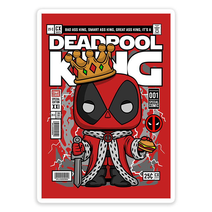 Dead Pool King pop Art Sticker
