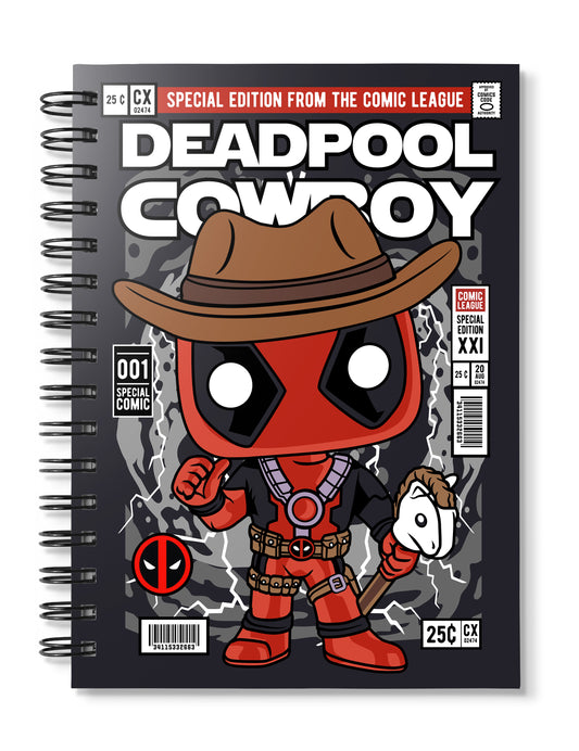 Deadpool Cowboy pop Art Notebook