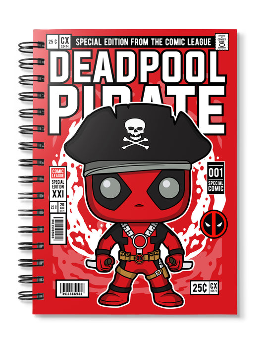 Deadpool Pirate pop Art Notebook