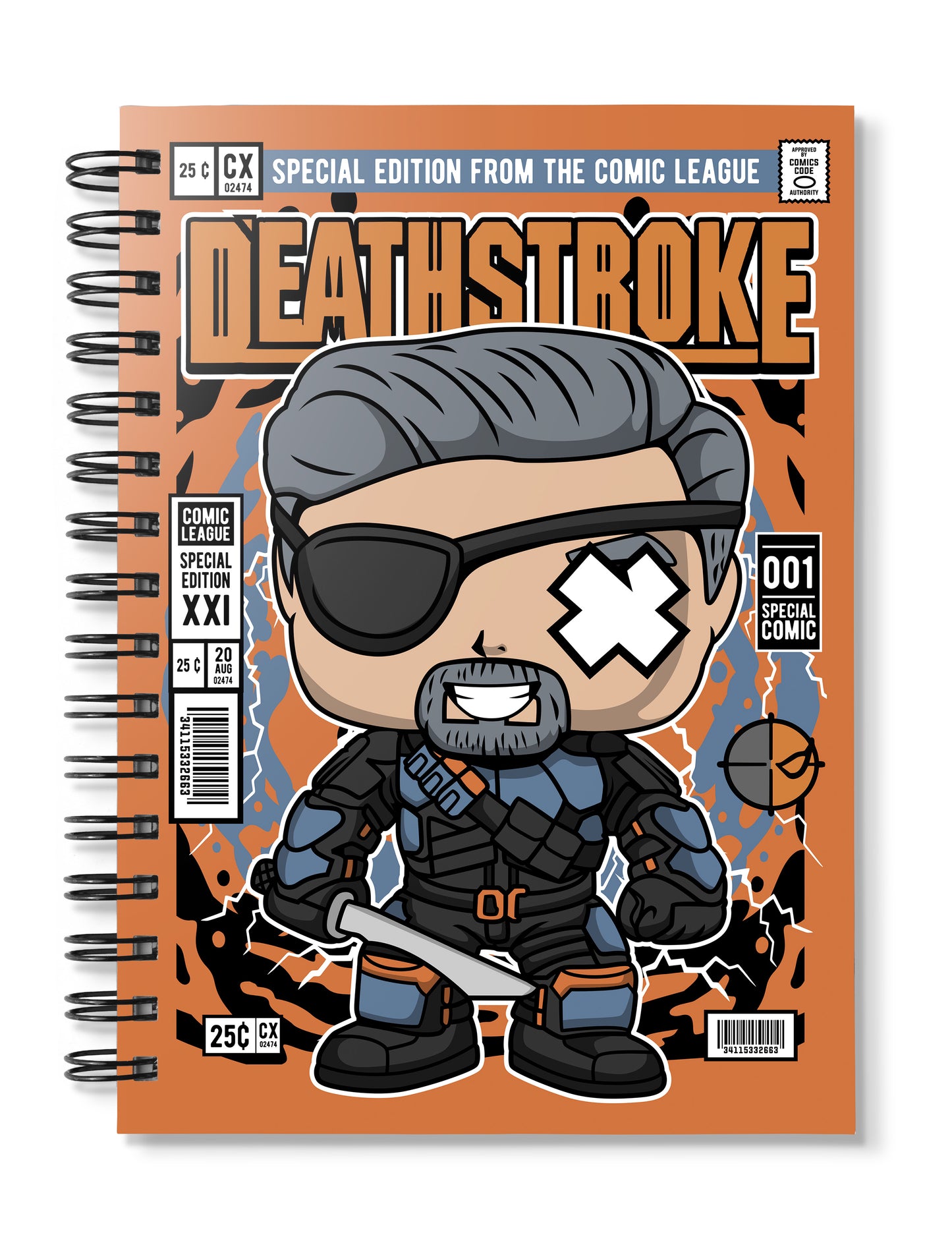 Deathstroke Unmasked pop Art Notebook