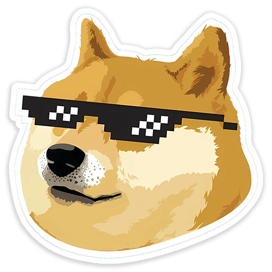 Doge meme face thug life Sticker