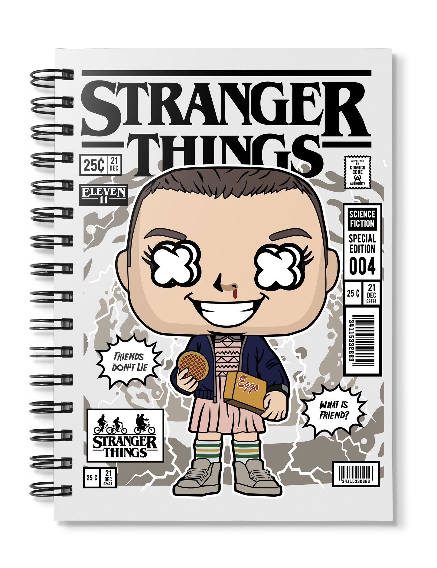 Eleven With Eggos Stranger Things Pop Art Notebook