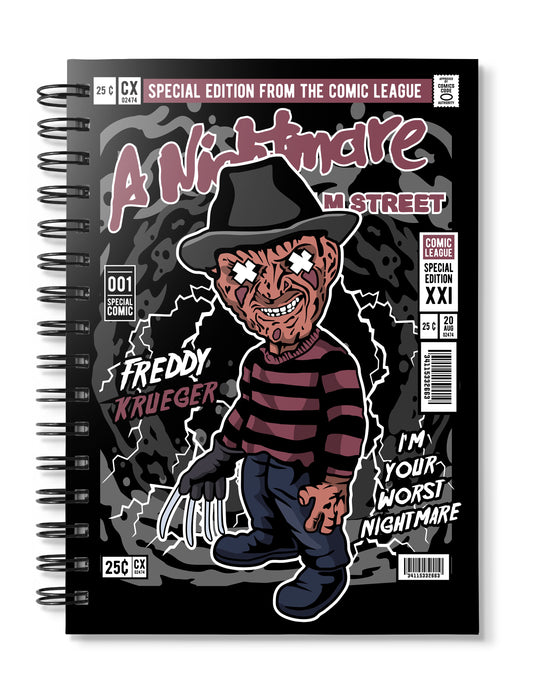 Freddy Krueger pop Art Notebook