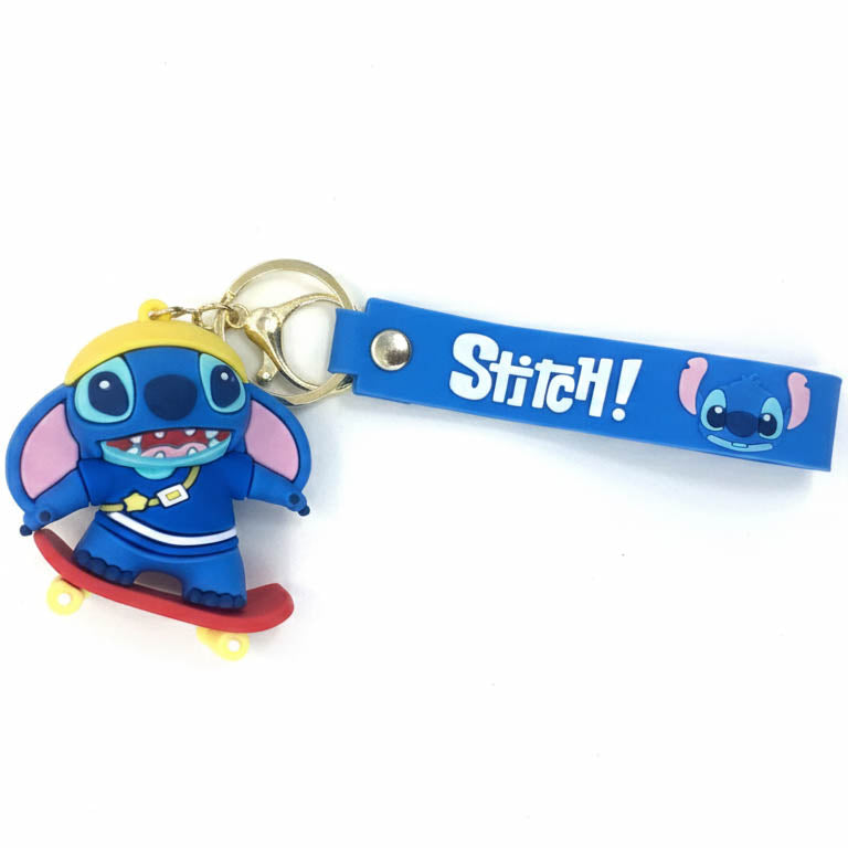 Stitch skateboard Keychain