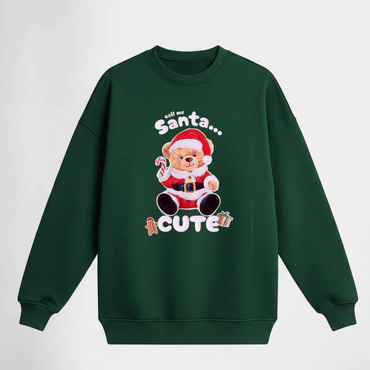Santa Cute Christmas Oversized Sweatshirt