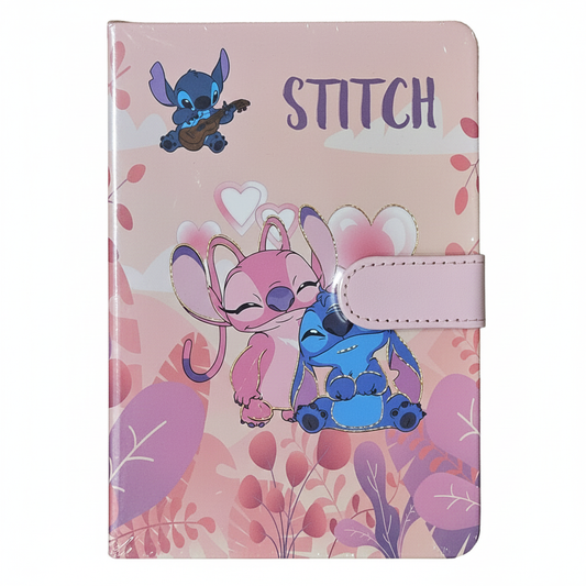 Stitch & Angel Magnetic Lock Notebook