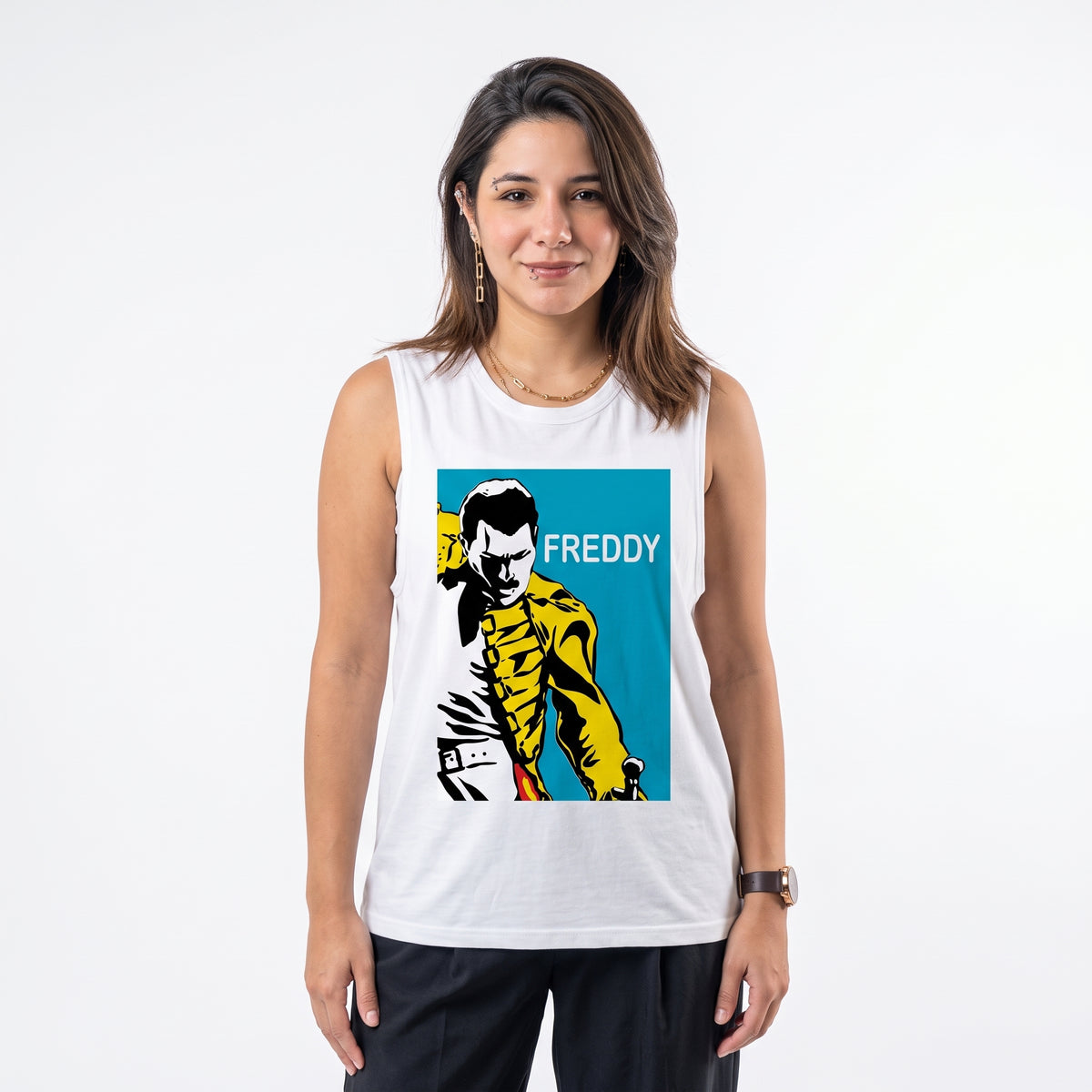Freddie mercury Queen Washed Tank Top