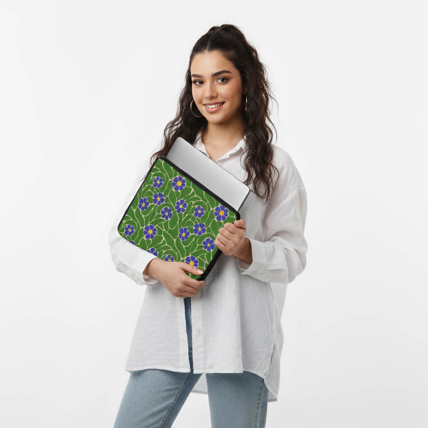 Green Bloom Laptop Sleeve