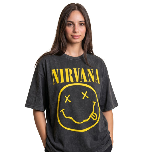 Nirvana Washed Oversized Tee's