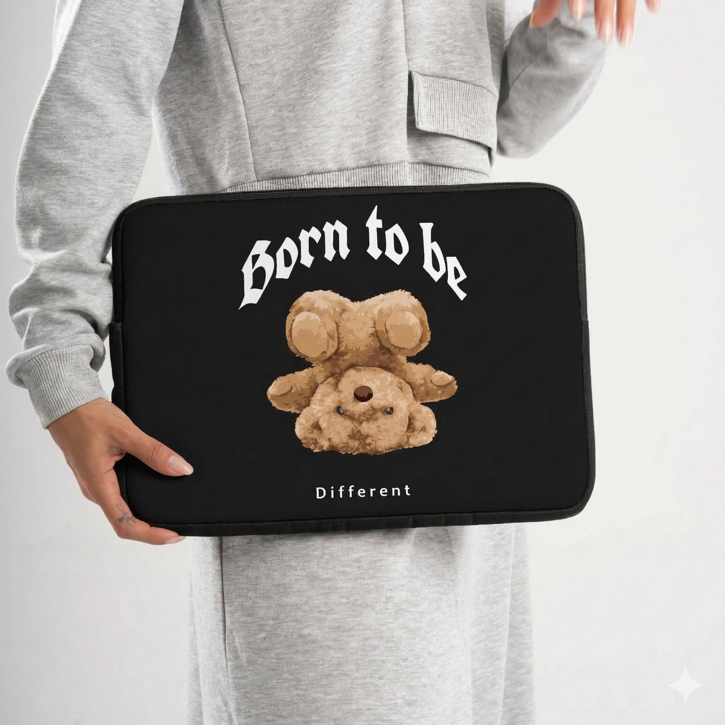 Born To Be Different Bear Laptop Sleeve