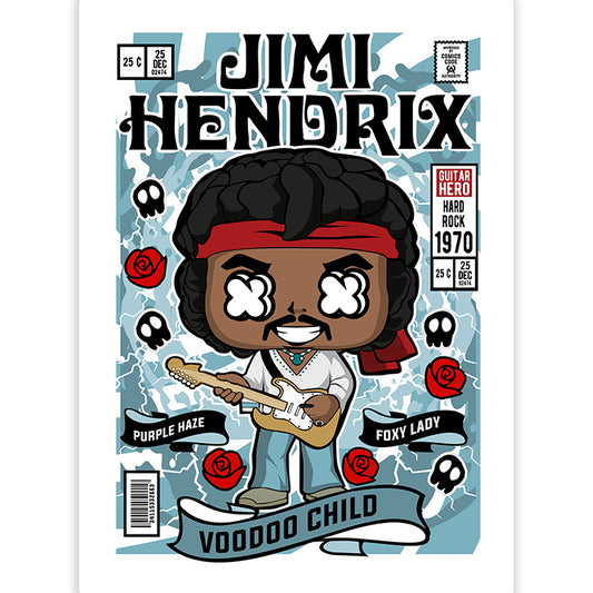Jimmy Hendrix pop Art Sticker