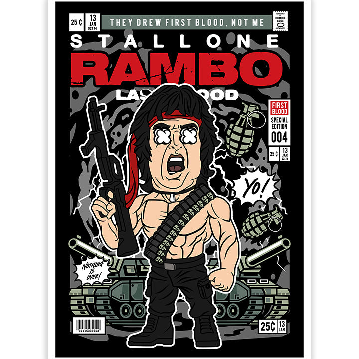 John Rambo pop Art Sticker – Dank N Drip