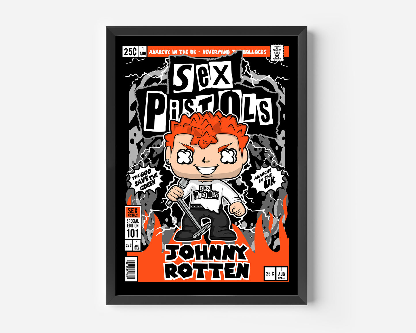 Johnny Rotten Sex Pistols Pop Poster – Dank N Drip