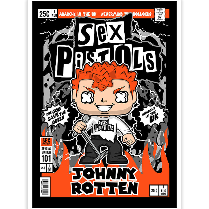 Johnny Rotten Sex Pistols pop Art Sticker