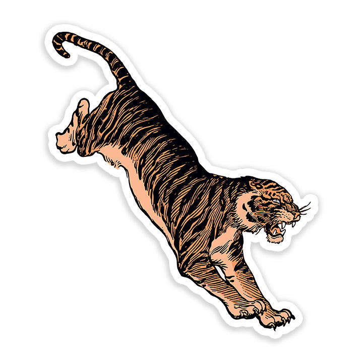 Jumping tiger Sticker
