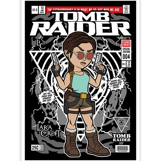 Lara Croft Tomb Raider pop Art Sticker