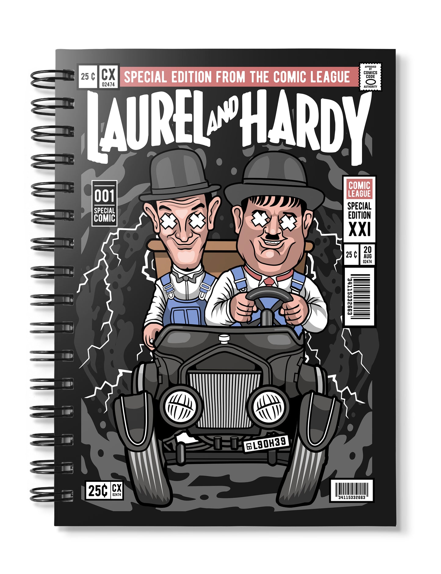 Laurel And Hardy pop Art Notebook