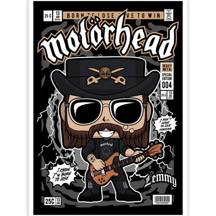 Lemmy Killmister Motorhead pop Art Sticker