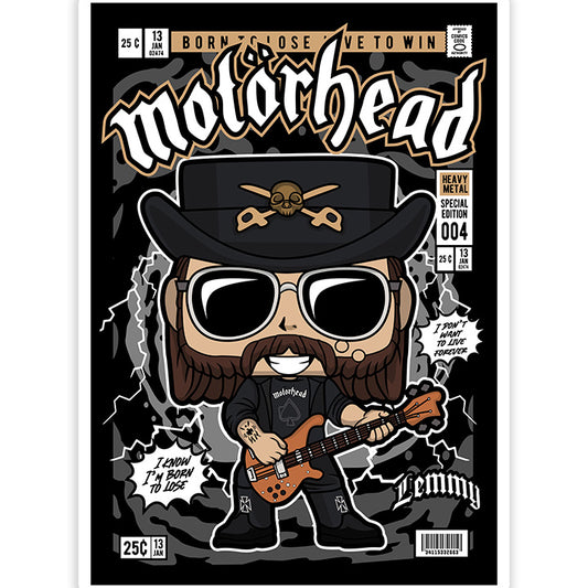 Lemmy Killmister Motorhead pop Art Sticker