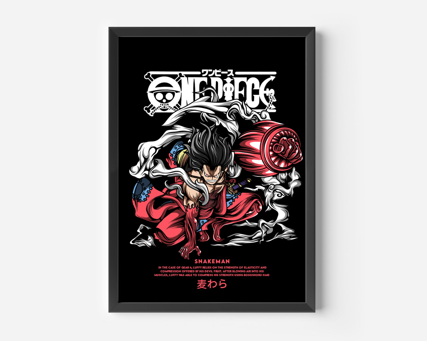 Luffy Snakeman one Piece Poster