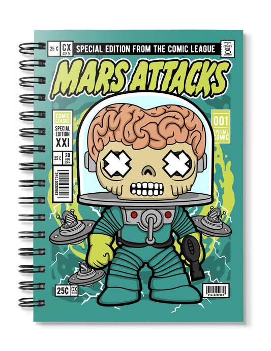 Martian Mars Attacks pop Art Notebook